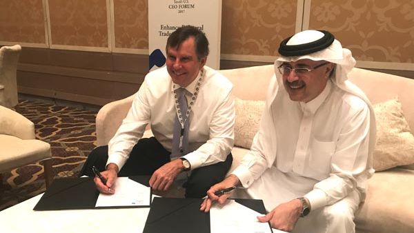 The MoU was inked by David N. Farr, Emerson’s chairman and chief executive officer and Amin H. Nasser, Saudi Aramco's president and CEO. (Trade Arabia)