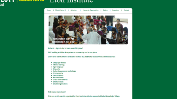 Hosted by Eton Institute, the event will include an entire day of culture and language experiences Hosted by Eton Institute, the event will include an entire day of culture and language experiences