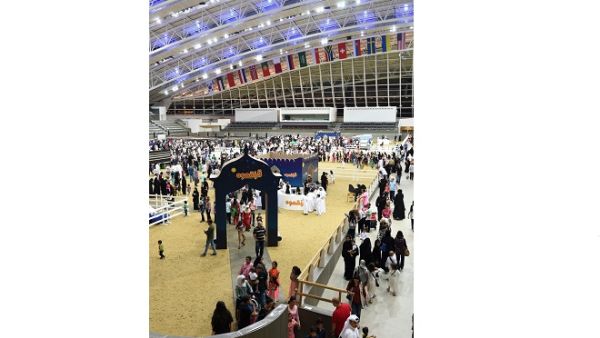 Families enjoy a festive atmosphere at Qatar Foundation’s Garangao celebrations at Al Shaqab’s Indoor Arena last year