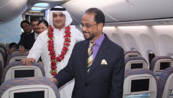flydubai CEO Ghaith Al Ghaith explains the airline’s latest developments to Ghulam Muhammed Quader, Minister for Civil Aviation and Tourism in Bangladesh