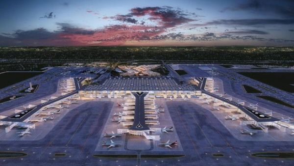 Spread over an area of over 76 million square meters (818 square feet), the first phase of the airport will serve 90 million passengers. (Anadolu Agency)