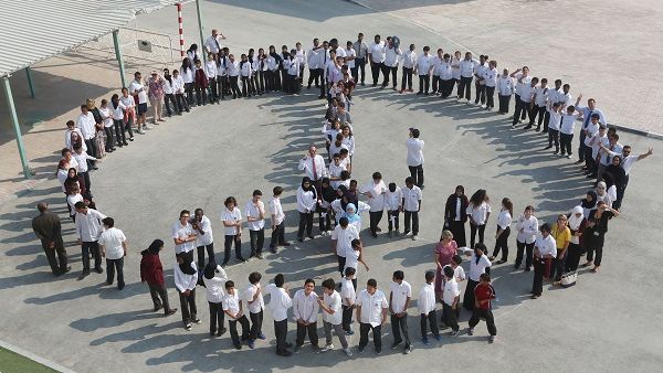Ms. Kim Green, Director, QA Sidra, welcomes students to the school’s first ‘Peace One Day’ event to celebrate the UN International Day of Peace 2017 