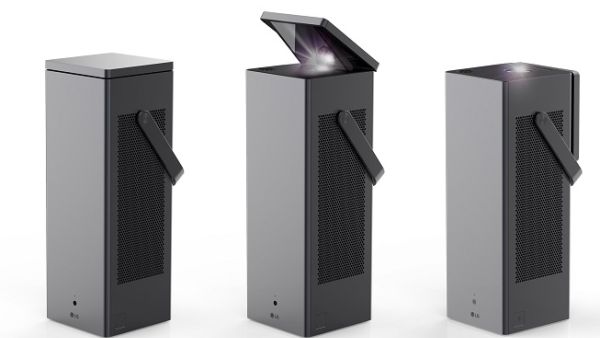 يأتي CineBeam جهاز الليزر للإسقاط الضوئي 4K من إل جي بحجم صغير قابل للحمل وتصميم بارز. يأتي CineBeam جهاز الليزر للإسقاط الضوئي 4K من إل جي بحجم صغير قابل للحمل وتصميم بارز.