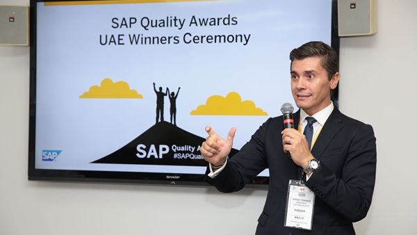 UAE innovators, led by Souq.com, along with Abu Dhabi Distribution Company, Easa Saleh Al Gurg Group LLC, and Ghassan Abboud Group, took home SAP Quality Awards at GITEX today. UAE innovators, led by Souq.com, along with Abu Dhabi Distribution Company, Easa Saleh Al Gurg Group LLC, and Ghassan Abboud Group, took home SAP Quality Awards at GITEX today.