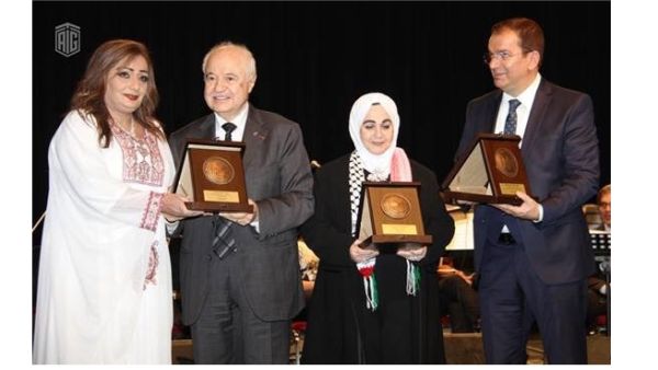 خلال حفل أوبريت "الوحدة العربية".