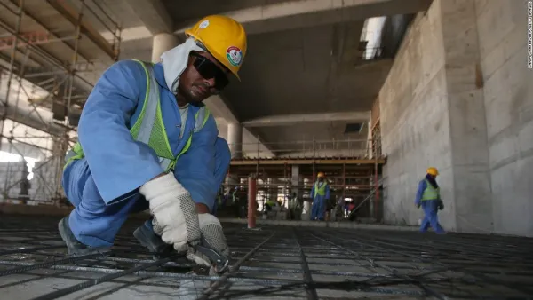 The International Trade Union Confederation estimated that 4,000 migrant laborers are expected to die working on Qatar World Cup development. (AFP/File)