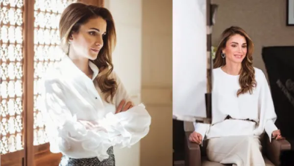 تبهرنا دائماً الملكة رانيا العبدالله ملكة الأناقة والذوق الرفيع بذوقها المرهف
