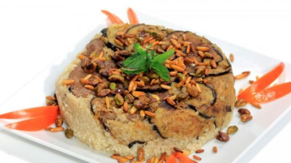 طريقة تحضير مقلوبة الباذنجان باللحم الضأن