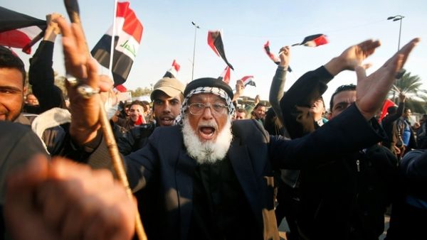 Sadr supporters have staged several protests against the Iraqi government ( AFP)