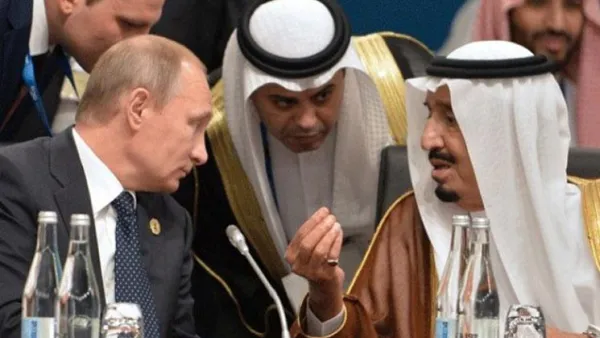 الرئيس الروسي فلاديمير بوتين والعاهل السعودي الملك سلمان