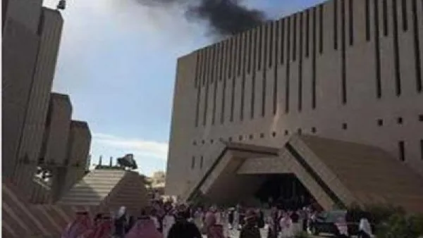 حريق في مبنى التليفزيون السعودي
