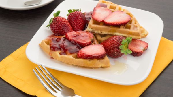  وافل الفراولة 