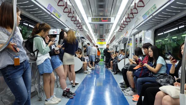 Passengers on the train in Seoul (Shutterstock/File Photo)