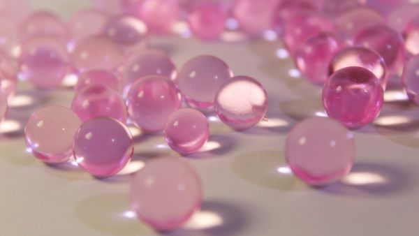 The small, rubbery balls expand in size when placed in water (Shutterstock/File)
