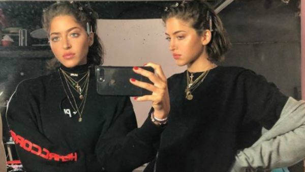 The sisters sat front row at Saturday night's Alexander Wang F/W 2018 show. (Source: @simihaze - Instagram)