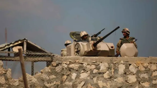 A checkpoint in the Sinai region of Egypt. (AFP/File)