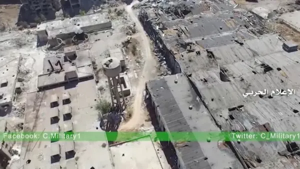 مشهد للدمار الهائل الذي لحق بأحياء حلب جرّاء قصف قوات النظام - تويتر