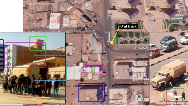 Geo-located suspected Wagner soldiers in Khartoum, Sudan (citeam.org) Geo-located suspected Wagner soldiers in Khartoum, Sudan (citeam.org)