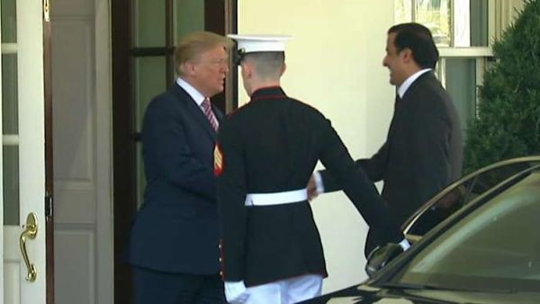 أمير قطر وترامب يتفقان على ضرورة وقف جرائم الأسد
