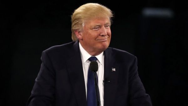 Republican presidential candidate Donald Trump addresses the annual policy conference of the American Israel Public Affairs Committee (AIPAC) March 21, 2016 in Washington, DC. (AFP/Alex Wong)