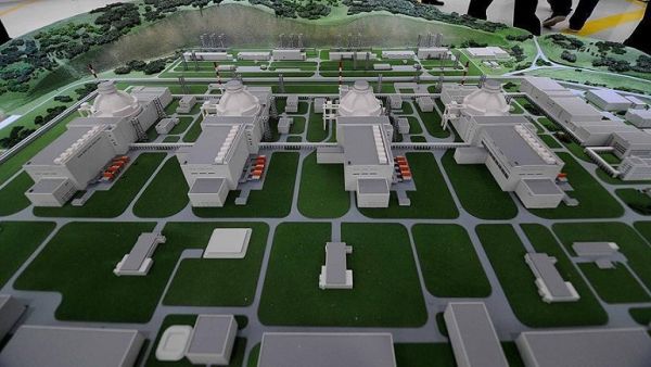 Model of Turkey's Akkuyu nuclear plant. (Anadolu) Model of Turkey's Akkuyu nuclear plant. (Anadolu)