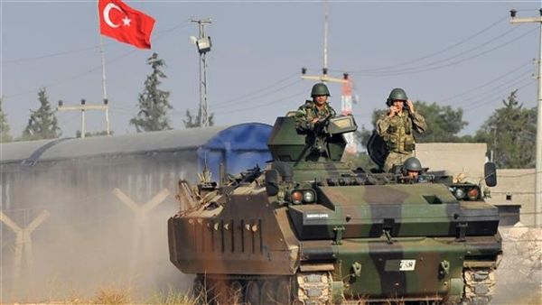 Turkish soldiers patrol the border town of Ceylanpinar at the Turkish-Syrian border. (AFP/File)