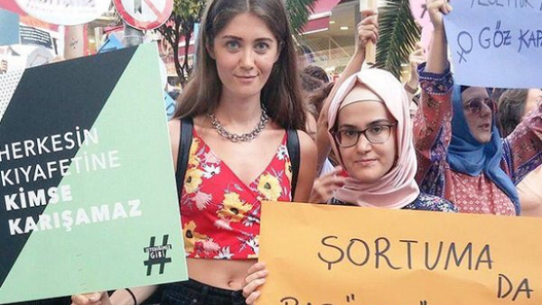 An increase in comments and violence towards women for their clothing choices has triggered Turkey's very own women's march.  (Twitter)