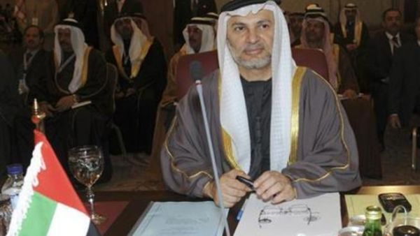 انور محمد قرقاش وزير الدولة الاماراتي للشؤون الخارجية