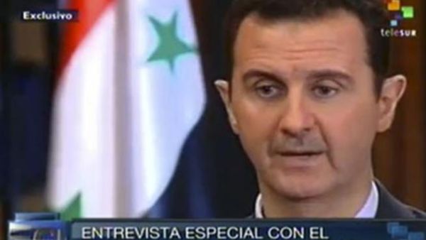 Syrian President Assad says "he does not discount" future possibilities of a US attack on Syria despite President Obama's statements at the UN this week (Courtesy of the Guardian)