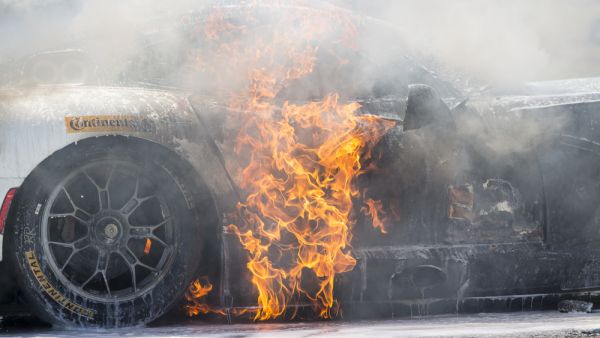 In July, a four-wheel-drive car was gutted in a fire in a house at the Salma residential area. (shutterstock)