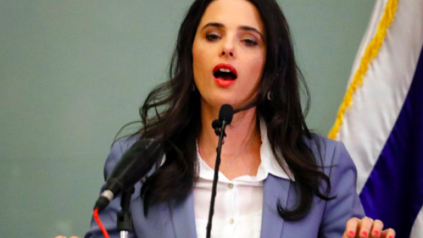 Israel's Justice Minister Ayelet Shaked says  "I hope that they (Kurds) will win in their battle against the Turks.." (AFP Photo/Thomas COEX)