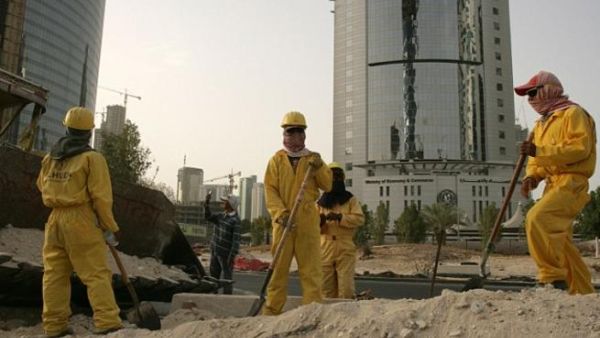 Qatari labour minister Saleh Al Khulaifi said the Gulf state would recruit more inspectors to mount raids and checks on companies to ensure they comply with labour laws and hire more interpreters to speed up the treatment of complaints from foreign workers (Courtesy of Martin Ziegler/Daily Mail)