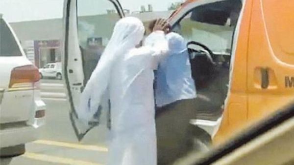 The video clip of an Emirati man assaulting an Indian truck driver from July is resurfacing in fresh debates regarding the legal use of social media in UAE under current libel laws (Courtesy of Saudi Gazette)