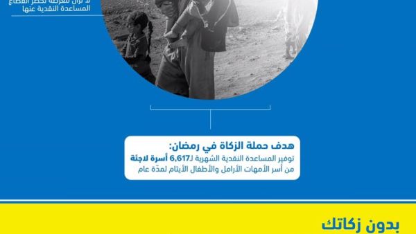 مساهمة لا تتعدى 2,100دولار سنوياً تـؤمن مبالغ شهرية كافية لعائلة لاجئة