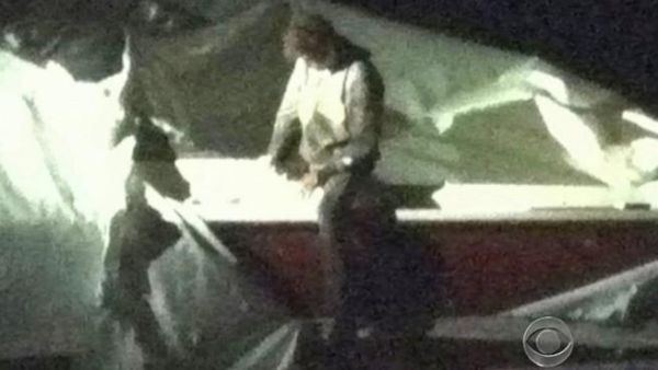 Dzhokhar Tsarnaev was captured on Friday evening (AFP/ CBS News)
