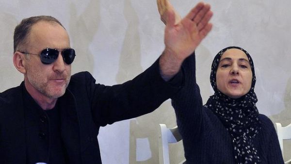 The parents of the suspected Boston bombers, brothers Tamerlan and Dzhokhar Tsarnaev, speak with journalists a news conference in Makhachkala on April 25 (AFP)