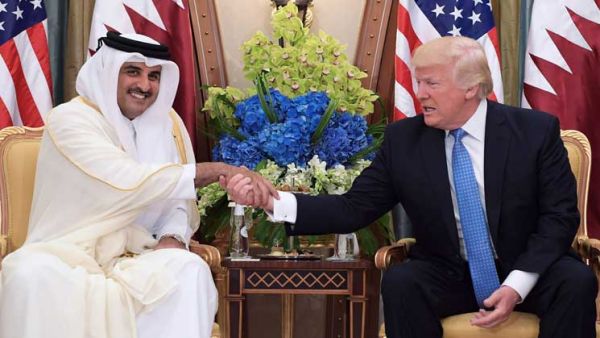  ترامب وأمير قطر الشيخ تميم بن حمد آل ثاني
