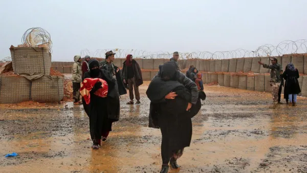 Syrian civilians inside Al Rukban camp. (AFP/ File)