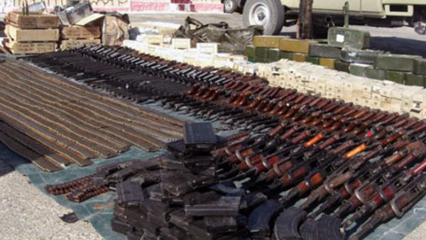 ضبط شحنة أسلحة تركية بمحافظة عمران