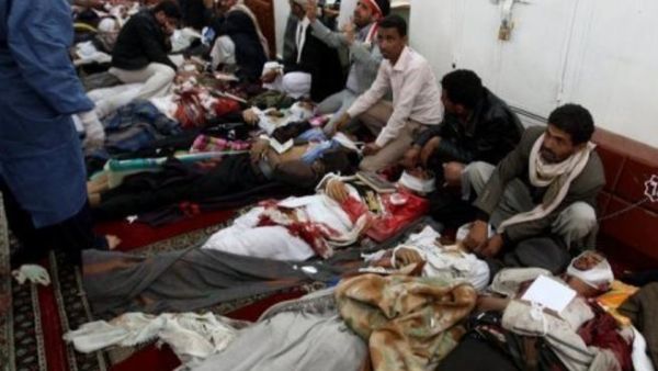 جثث متظاهرين يمنيين في صنعاء في 18 اذار
