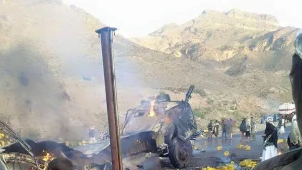 الانفجار وقع على بعد حوالي 100 متر من مكان فعالية نظمها الحوثيون