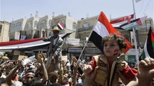 من إحتجاجات الجماهير اليمنية