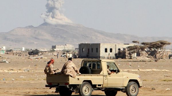 Pro-government Yemeni fighters are seen near the southern city of Aden. (AFP/File)