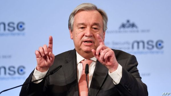 الأمين العام للأمم المتحدة أنطونيو غوتيريش