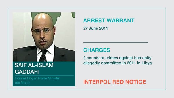 الجنائية الدولية تدعو دول العالم للمساعدة باعتقال سيف الإسلام القذافي
