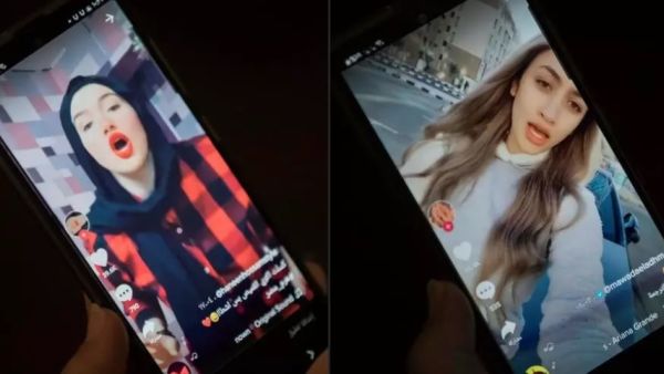 حنين حسام (يسار) ومودة الادهم كانتا ضمن من حكموا بالسجن بسبب محتوى نشرتاه على الانترنت