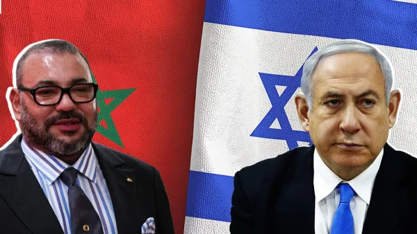 رئيس الوزراء الاسرائيلي بنيامين نتنياهو (يمين) وملك المغرب محمد السادس