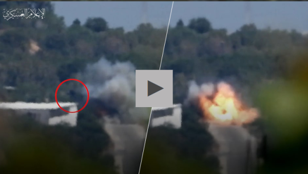 القسام تبث فيديو لعملية استهداف جيب اسرائيلي شمال غزة