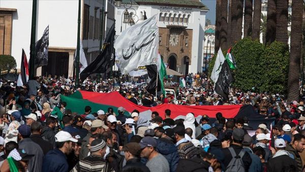 الآلاف يتظاهرون في العاصمة المغربية رفضا لصفقة القرن