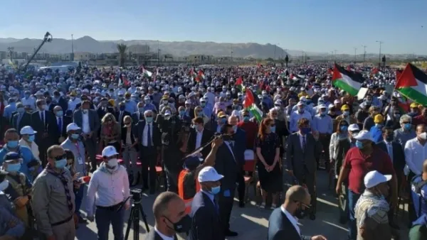 مهرجان حاشد بالاغوار الفلسطينية رفضا للضم